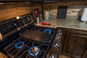cabin kitchen and stove